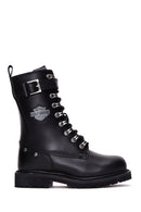 Harley-Davidson Women's Black Gladis Leather Boots | Derimod