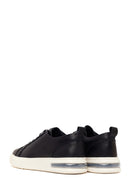 Erkek Siyah Bağcıklı Deri Sneaker | Derimod