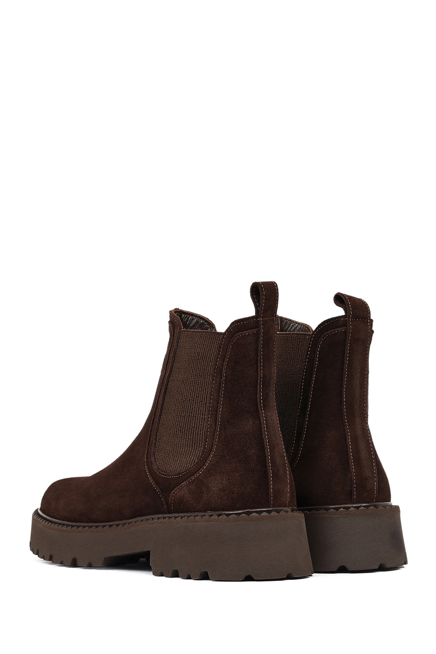 Male Brown Suede Chelsea Boots