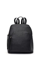 Women's Black Leather Backpack | Derimod