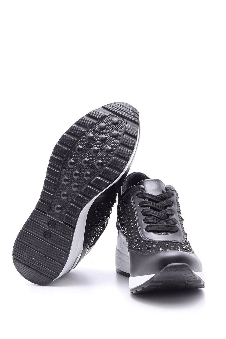 Women's Stone Detailed High-Sole Sports Shoes