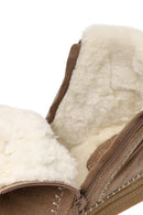 Woman Mink Zip Closure Thick-Soled Suede Teddy Boots | Derimod
