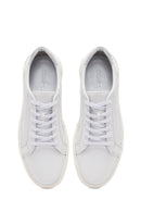Male White Lace-Up Leather Sneaker | Derimod