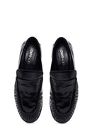 Kadın Siyah Deri Maskülen Loafer | Derimod