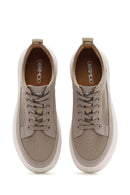 Male Beige Lace-up Fabric Sneaker | Derimod