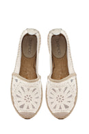 Woman Cream Patterned Espadrilles | Derimod