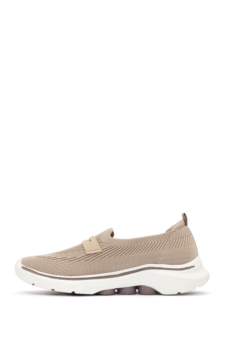 Derimod Zero Women's Beige Fabric Thick Soled Sneakers