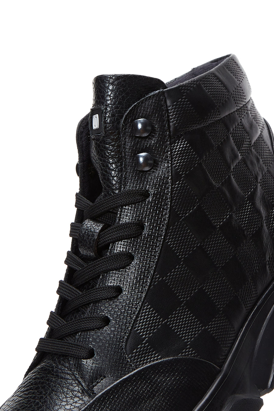 Erkek Siyah Deri Bilekli Sneaker Bot