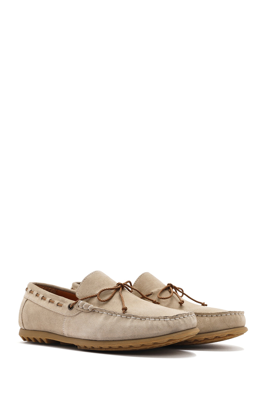 Men's Beige Suede Leather Casual Loafer