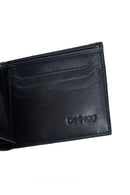 Men's Navy Blue Leather Wallet | Derimod