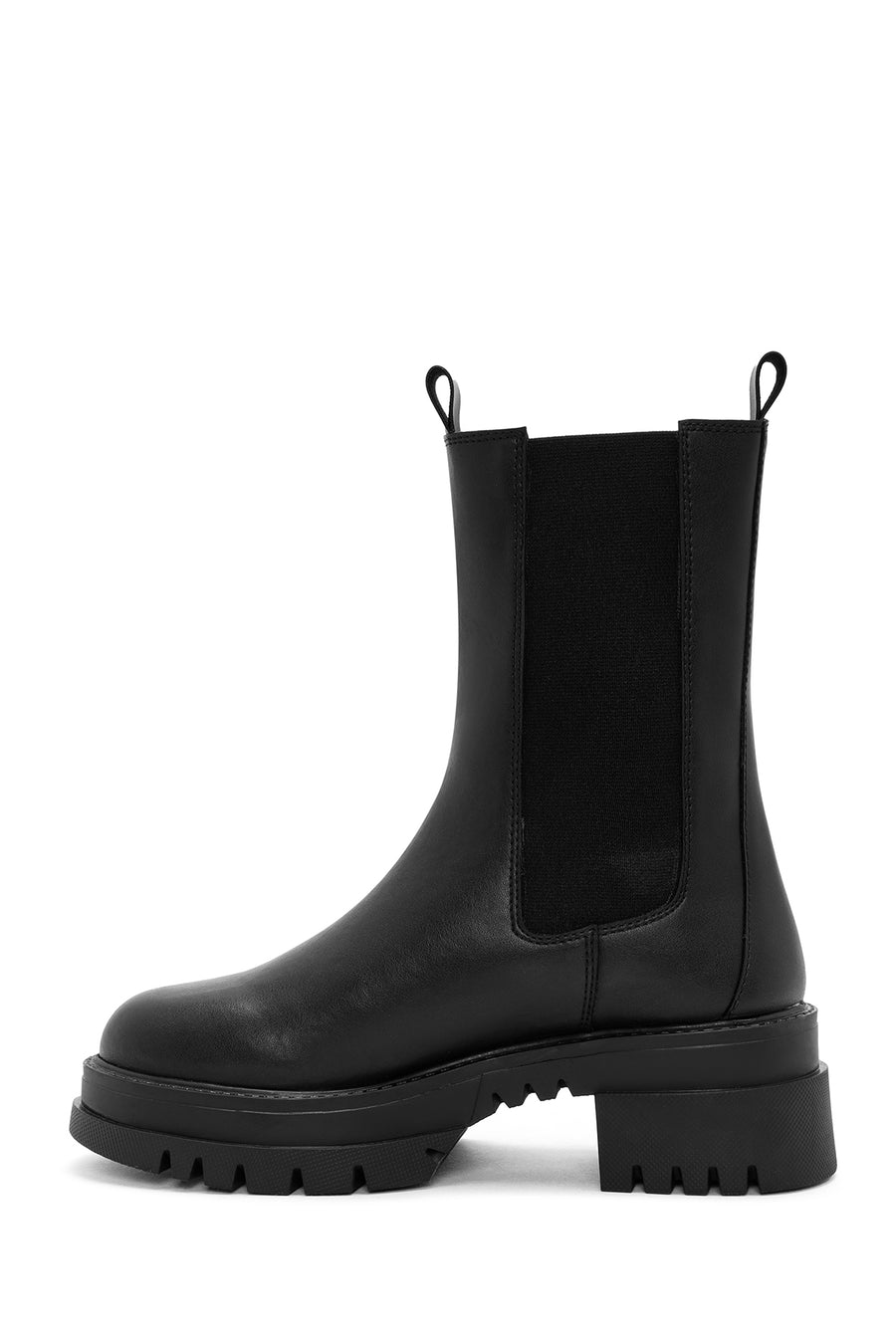 Women's Black Thick Soled Chelsea Boots