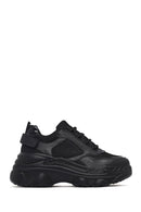 Woman Black Lace-Up Chunky Sneaker | Derimod