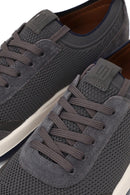 Derimod Zero Erkek Gri Bağcıklı Kalın Tabanlı Kumaş Sneaker | Derimod