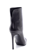 Women's Leather Thin Heeled Boots | Derimod