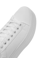 Women's White Lace-Up Thick Soled Sneaker | Derimod