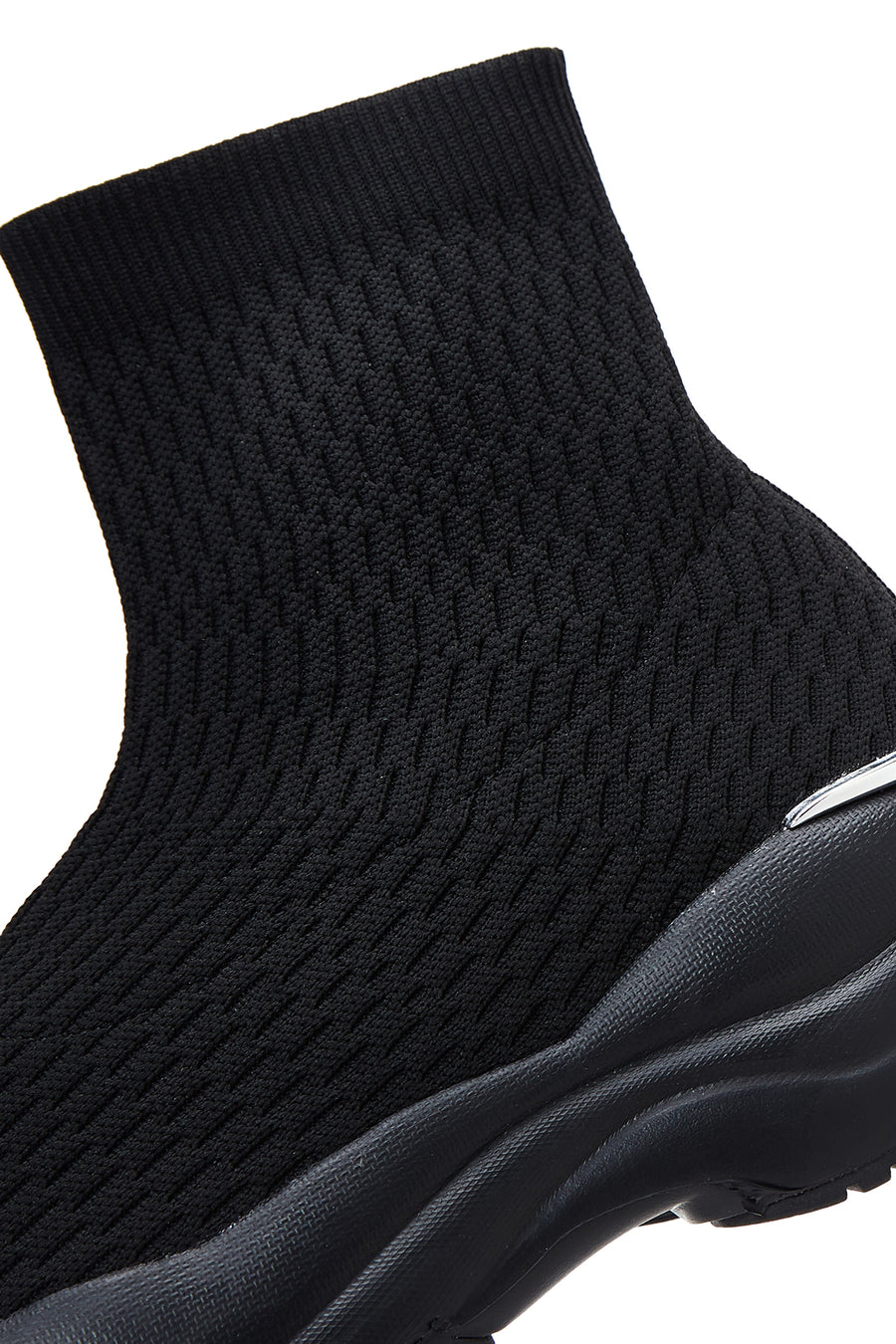 Kadın Siyah Kalın Tabanlı Bilekli Sneaker