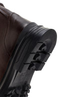 Men's Brown Leather Zippered Casual Boots | Derimod