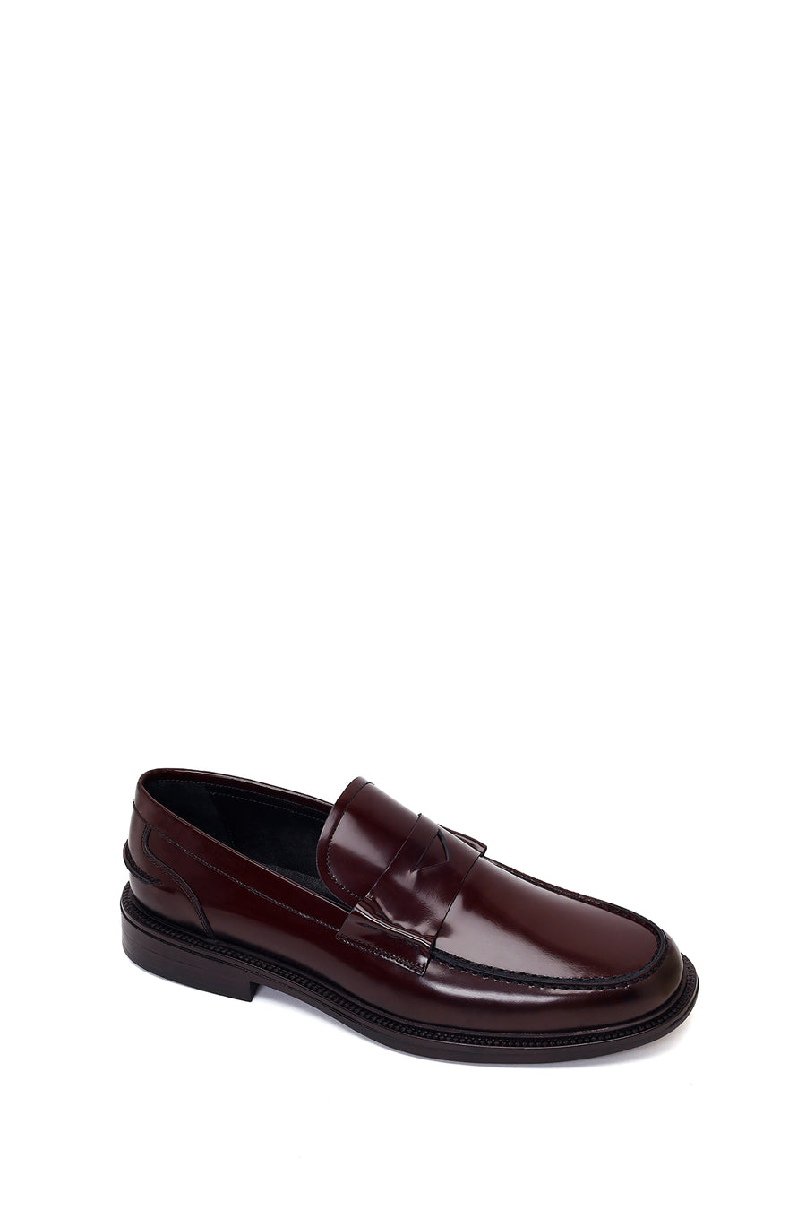 Male Burgundy Leather Classic Loafer