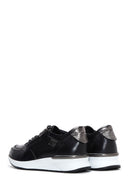 Women's Black Leather Sneaker | Derimod