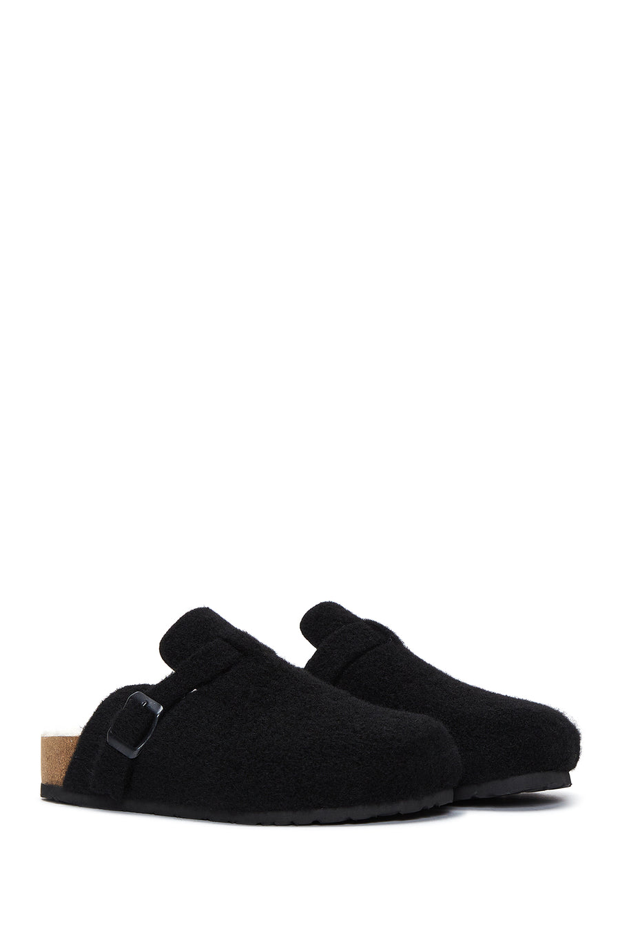 Women's Black Flat Slippers