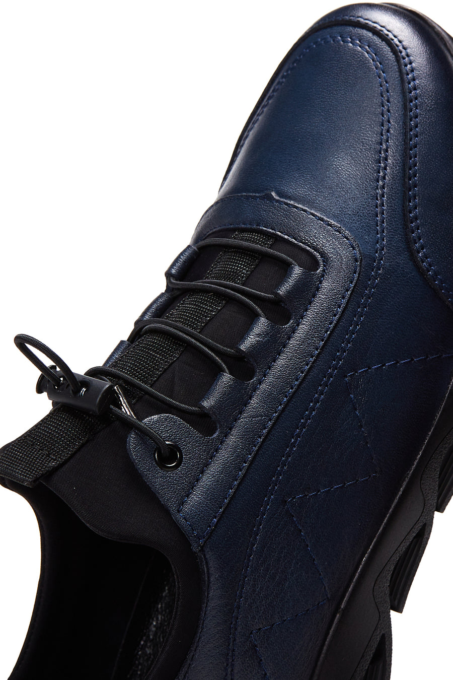 Men's Navy Blue Leather Casual Sneaker