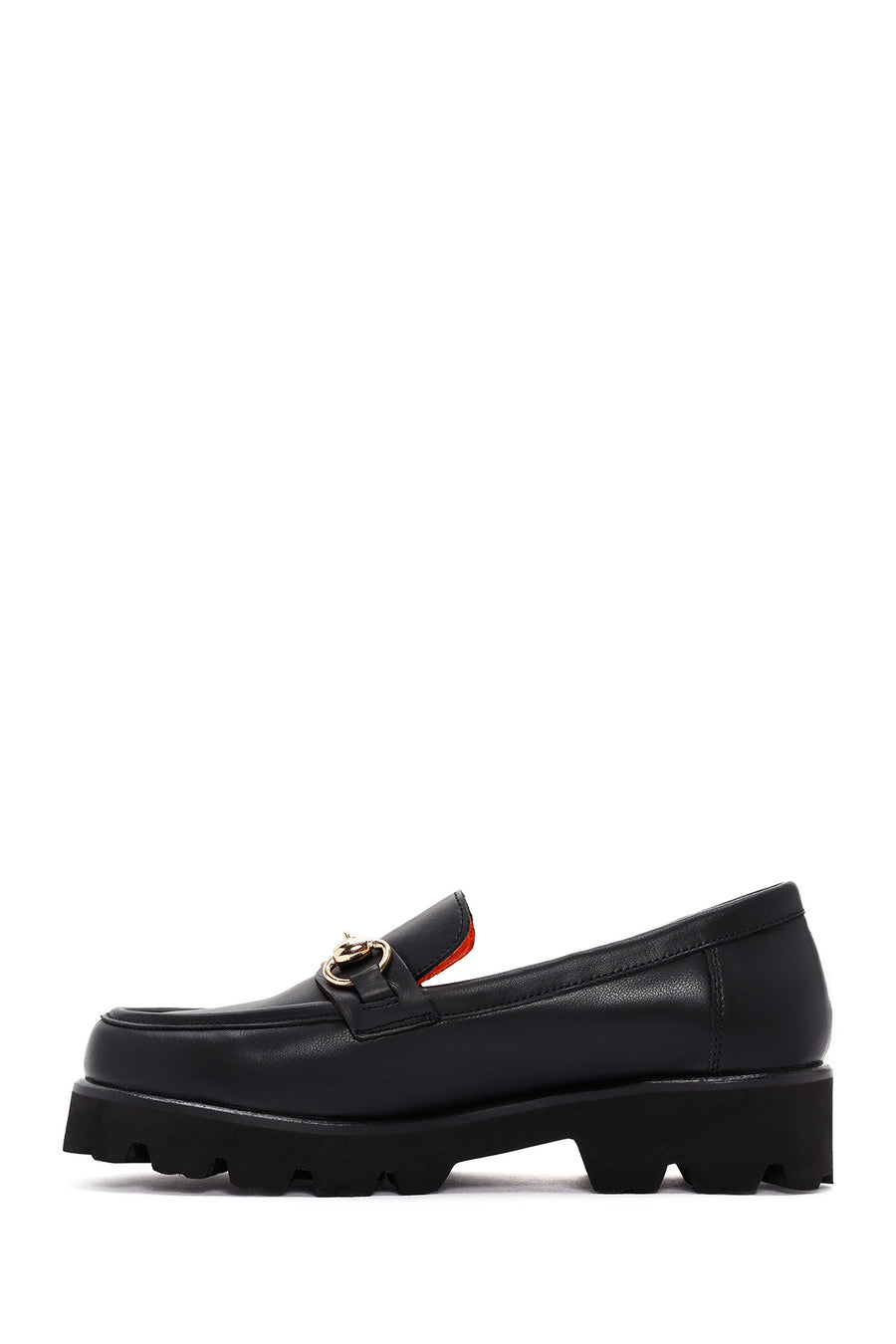Derimod Flex Kadın Siyah Deri Maskülen Loafer