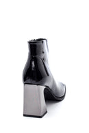 Women's Leather Heeled Patent Leather Boots | Derimod