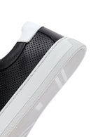 Men's Black Lace-up Leather Sneaker | Derimod