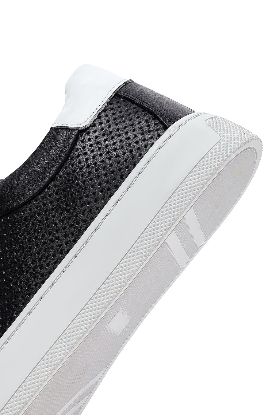 Erkek Siyah Bağcıklı Deri Sneaker