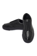 Men's Black Leather Sneaker | Derimod