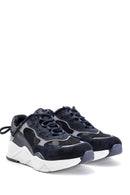 Men's Suede Detailed Leather Sneaker | Derimod