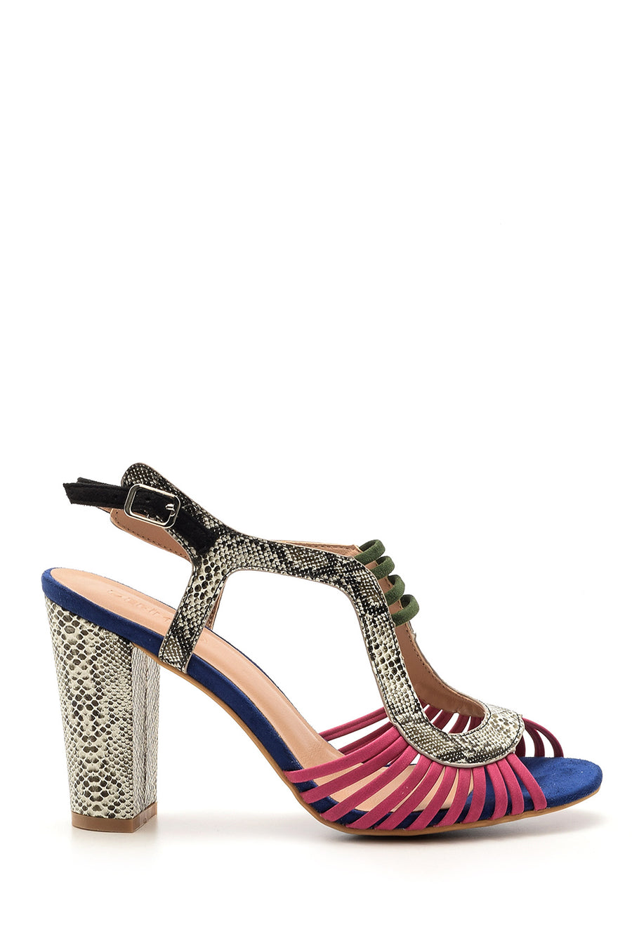 Women's Suede Colored Heeled Shoes 19SFE230614 | Derimod
