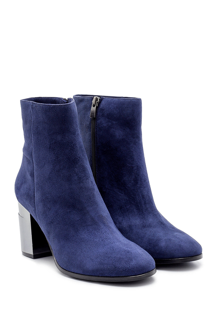 Women's Suede Heel Detailed Boots