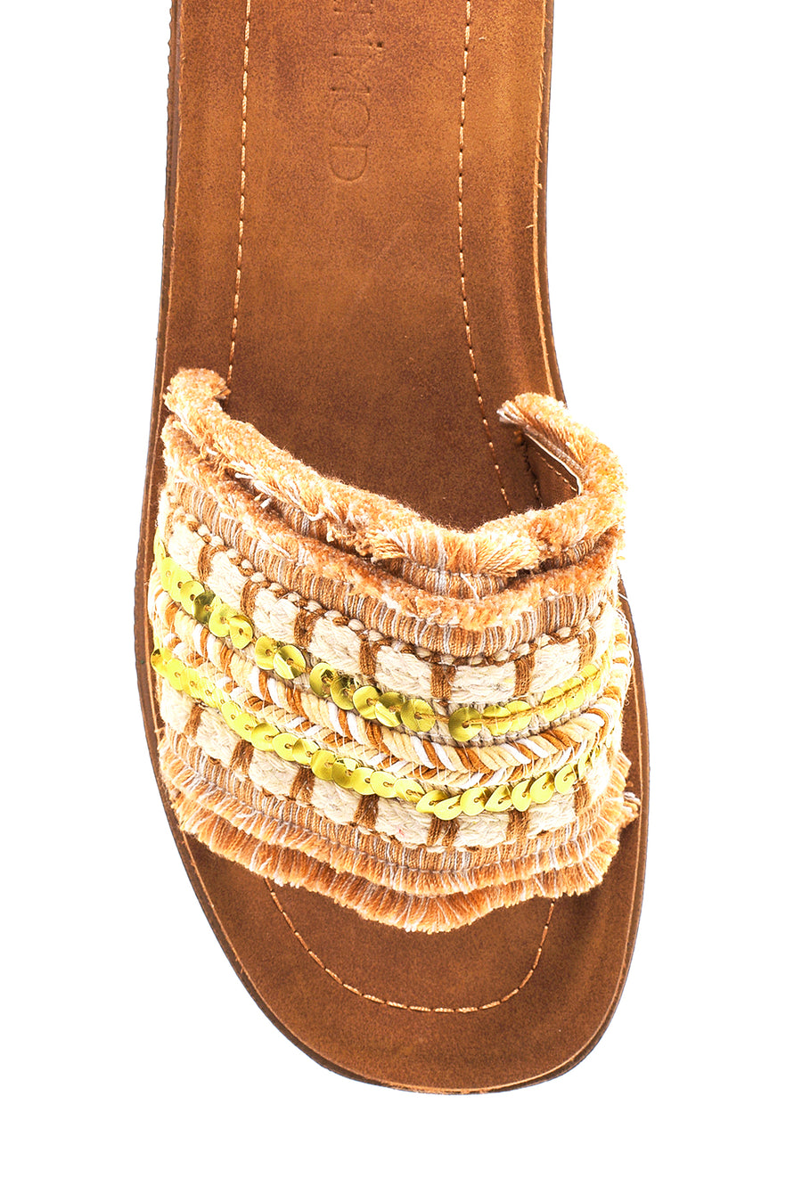 Women's Tan Thick Soled Slippers