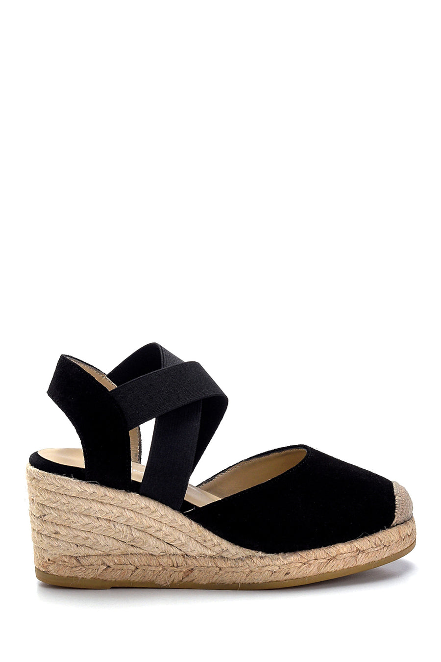 Women's Leather Suede Detailed Espadrilles 21SFD150510 | Derimod