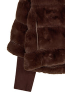 Dolomiti Kadın Kahverengi Kısa Teddy Mont | Derimod