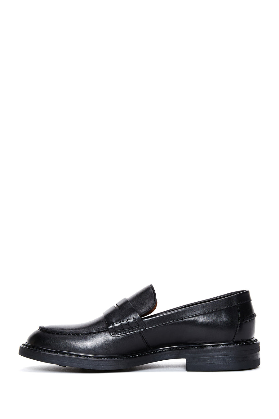 Men's Black Leather Casual Loafer