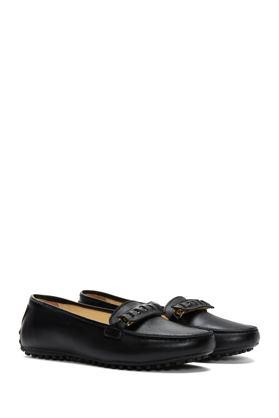 Women's Black Leather Loafer