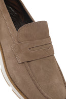 Erkek Vizon Süet Deri Casual Loafer | Derimod