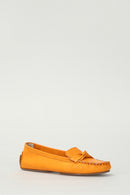 Yellow Women's Leather Loafer | Derimod