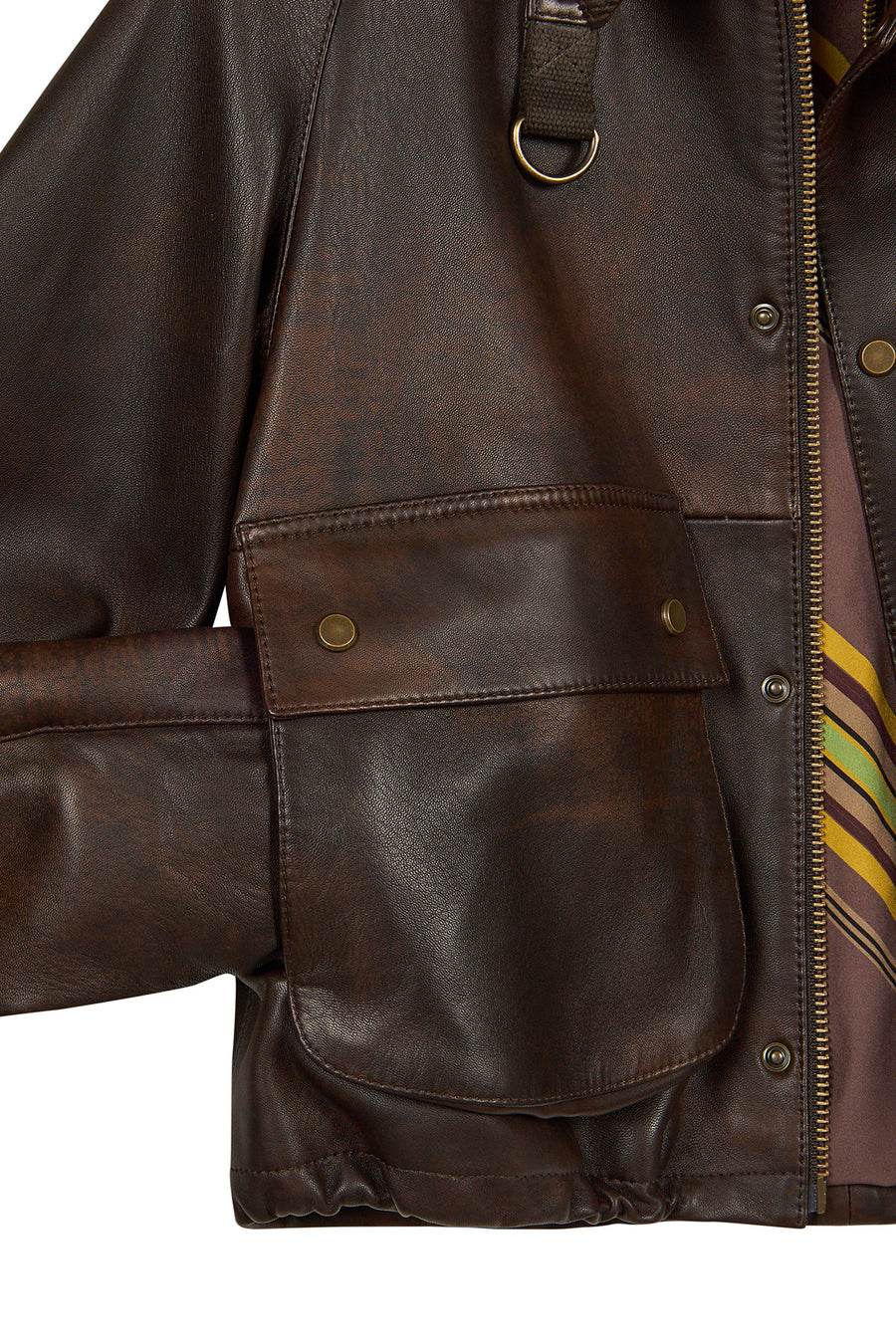 Richmond Woman Brown Short A-Line Leather Jacket