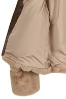 Livigno Kadın Bej Kısa Teddy Mont | Derimod