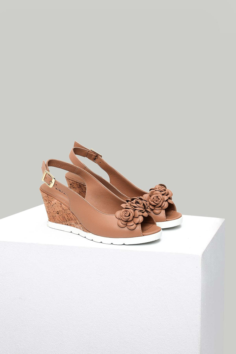 Women's Wedge Heeled Leather Sandals