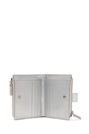 Woman Silver Metallic Wallet | Derimod
