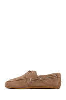 Woman Mink Lace-Up Suede Shoes | Derimod