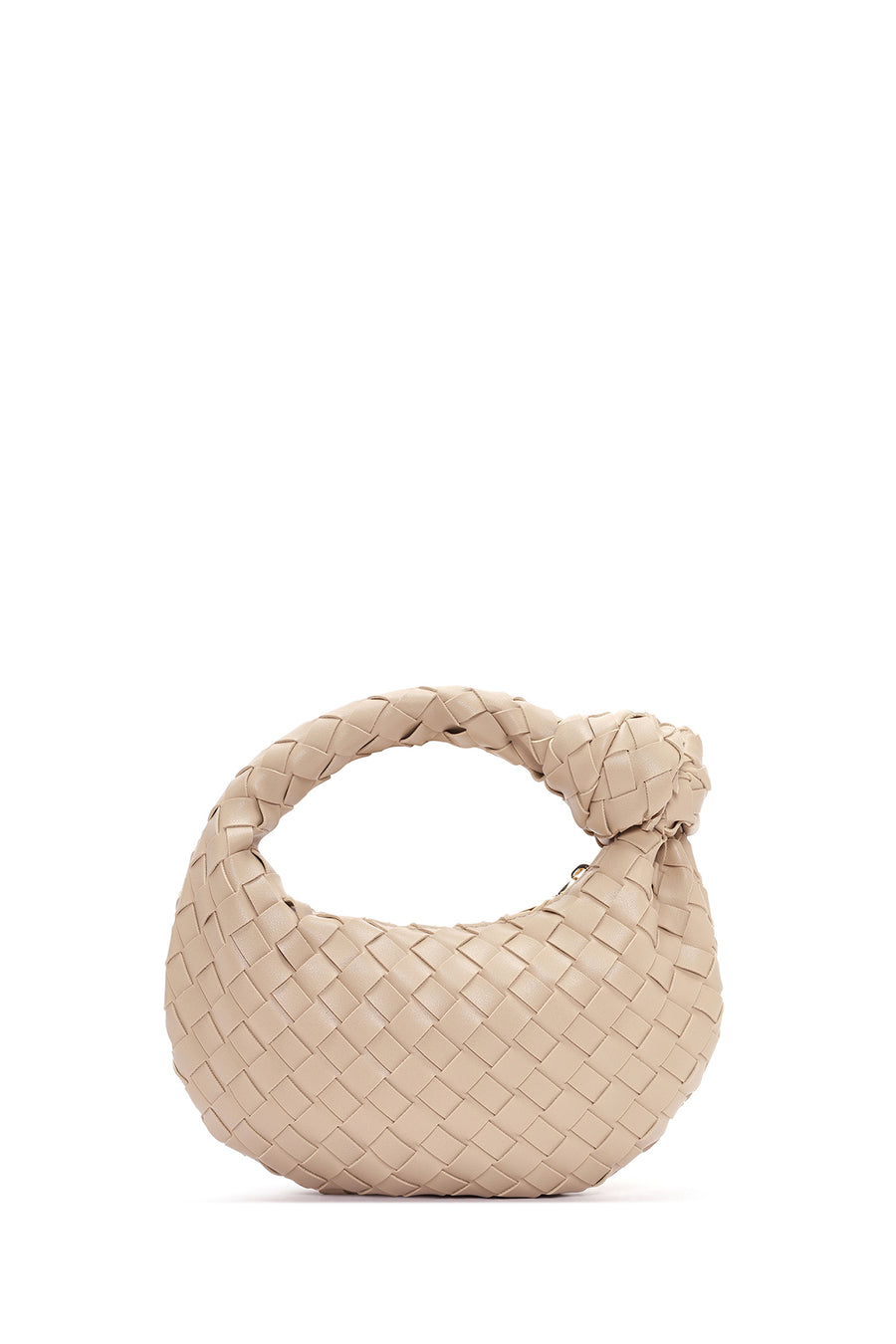 Women's Beige Knitted Mini Handbag