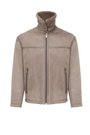 Lozan Men's Beige Fur Collar Teddy Coat | Derimod