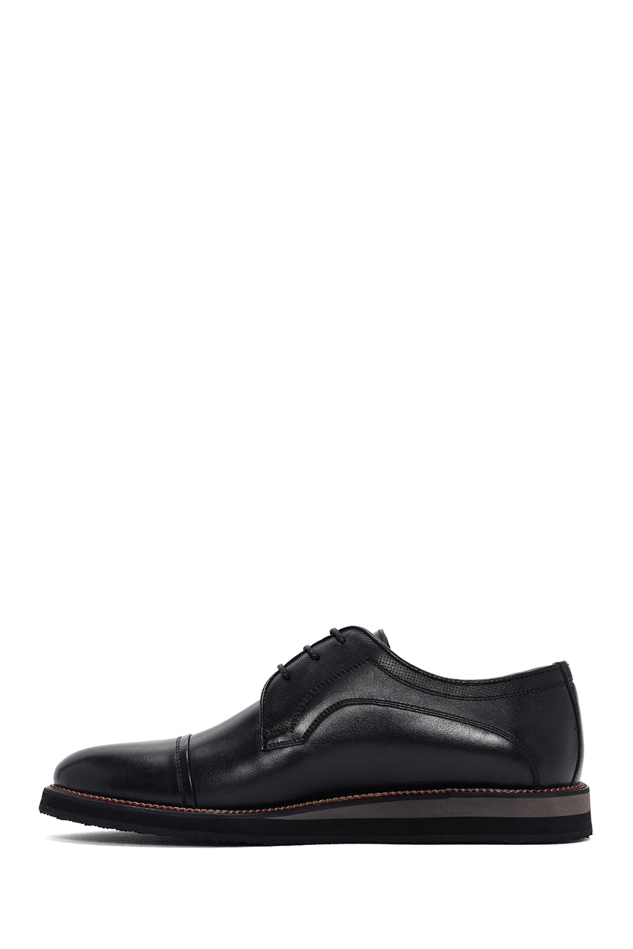 Men's Black Lace-up Leather Casual Shoes