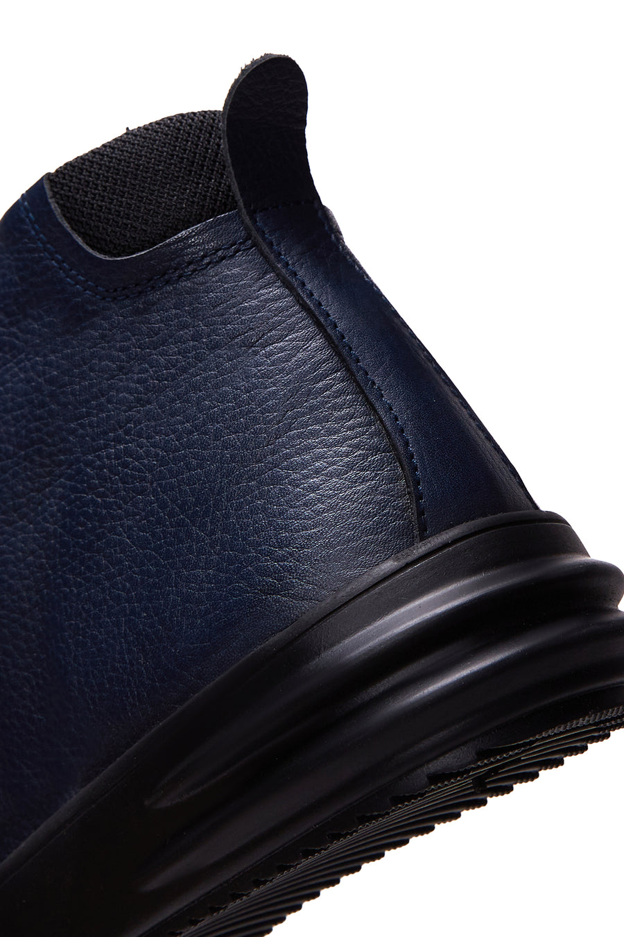 Men's Navy Blue Leather High Top Sneaker