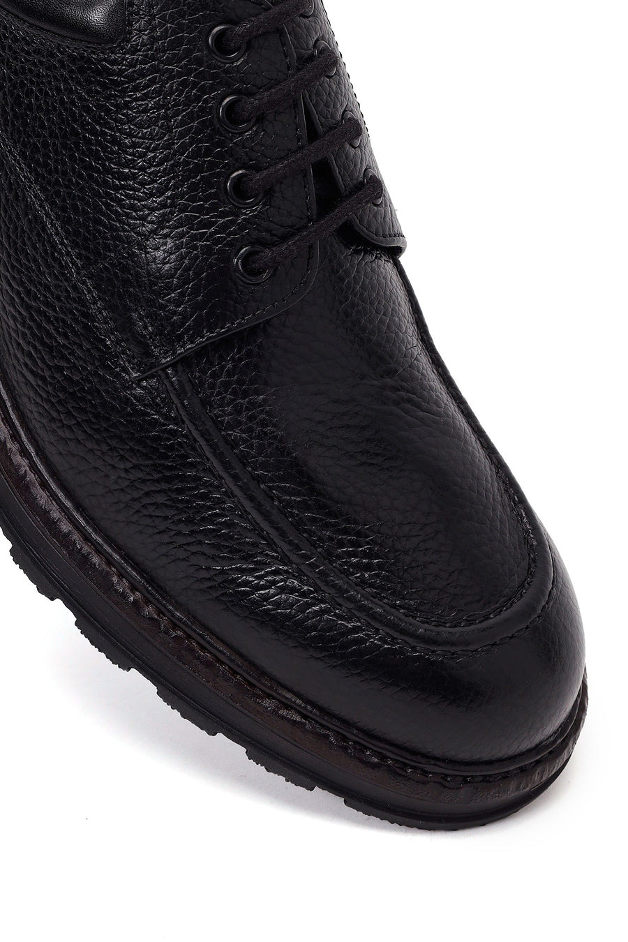 Male Black Lace-up Leather Casual Shoes